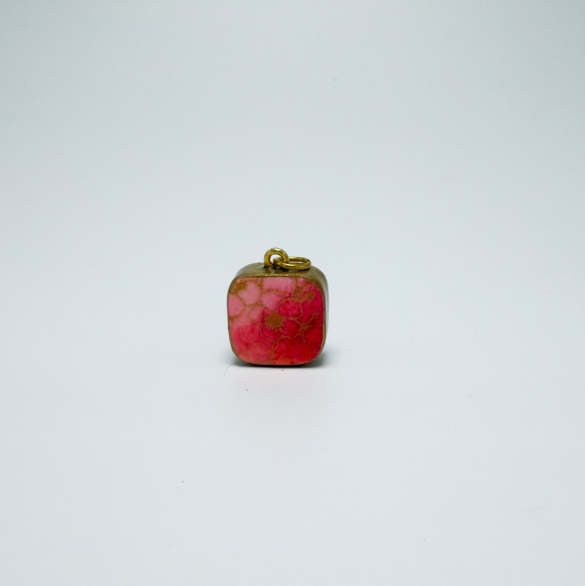 Pink Cherry Blossom Polymer Clay Charm - Pearl Moon Creations