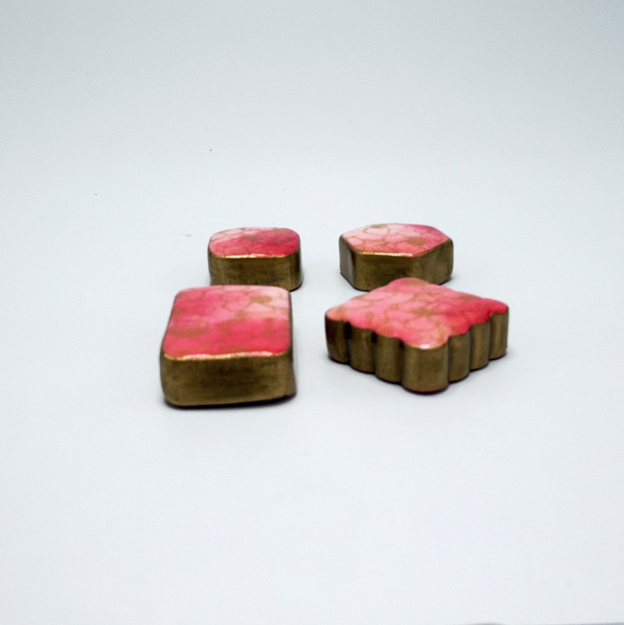 Pink Cherry Blossom Polymer Clay Charm - Pearl Moon Creations