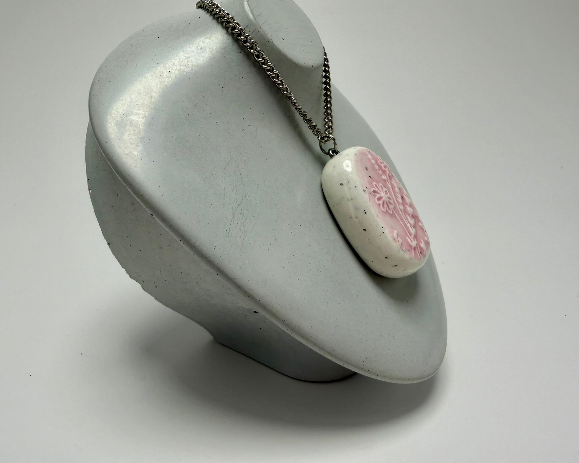 Pink Wildflower Pendant Necklace - Pearl Moon Creations