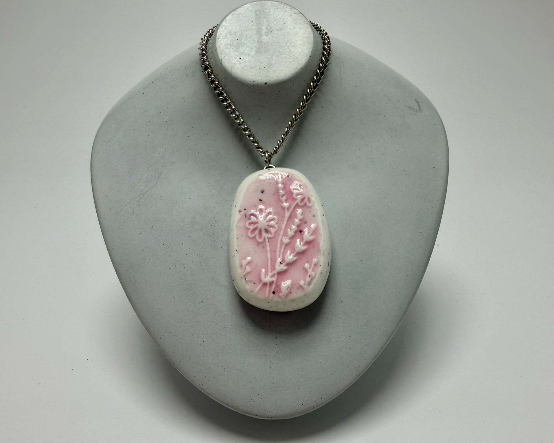 Pink Wildflower Pendant Necklace - Pearl Moon Creations