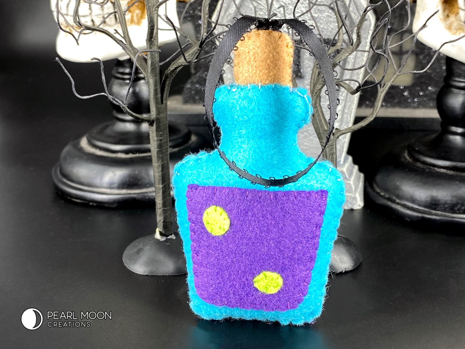 Poison Bottle Felt Ornament - Pearl Moon Creations