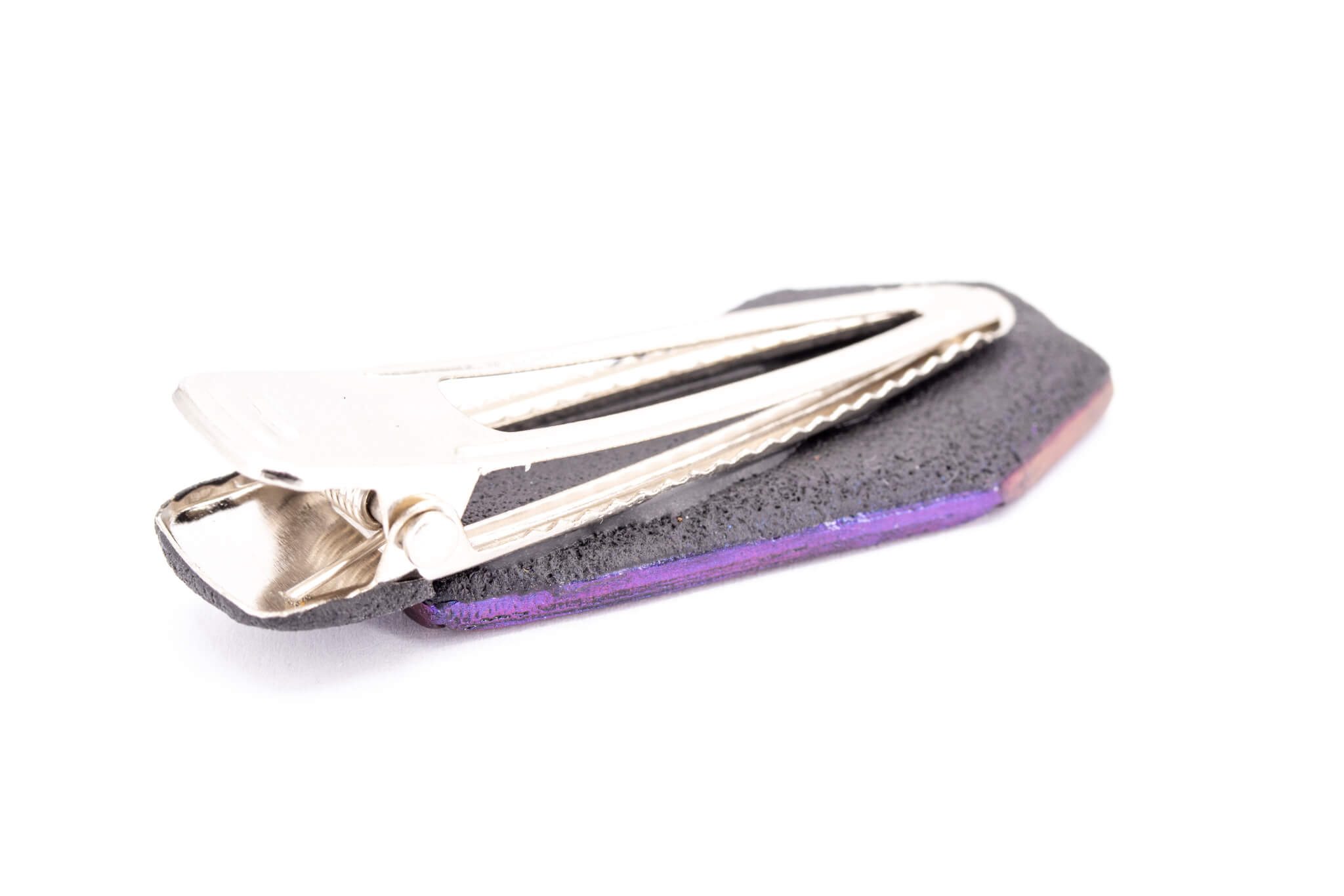 Purple Coffin Barrette - Pearl Moon Creations