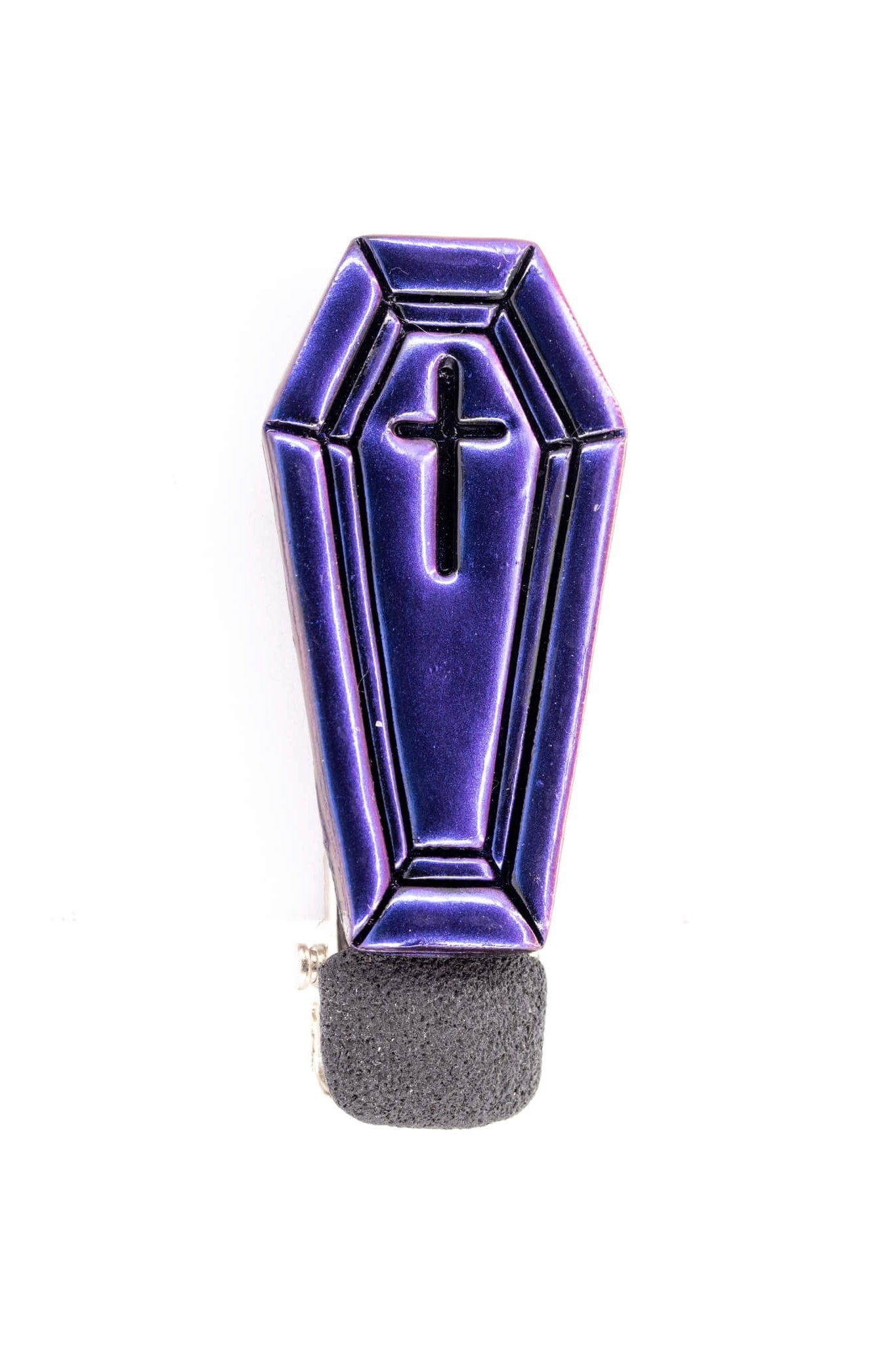 Purple Coffin Barrette - Pearl Moon Creations