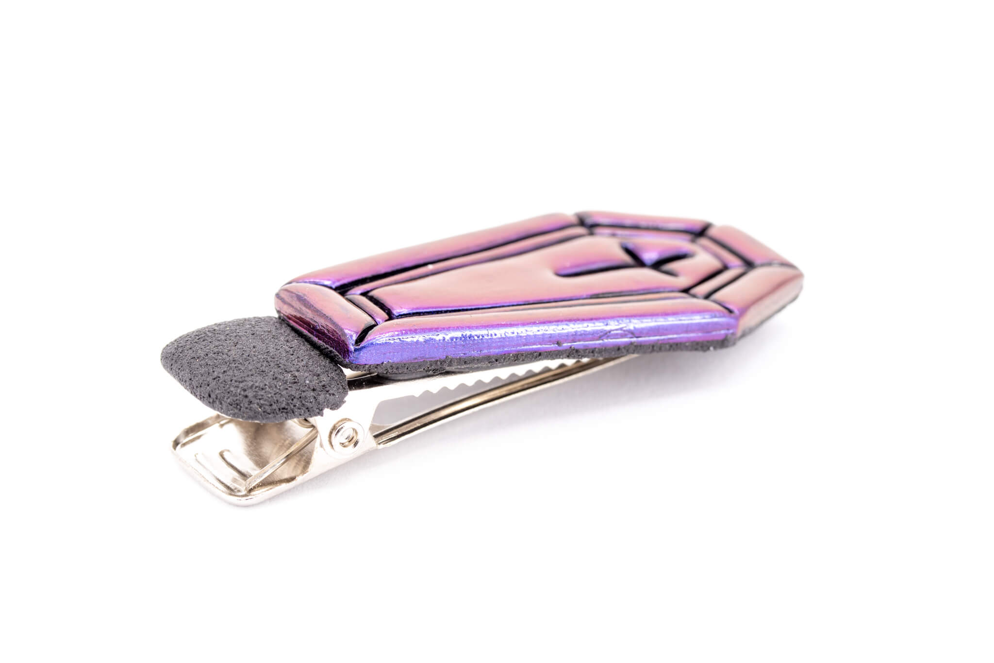 Purple Coffin Barrette - Pearl Moon Creations