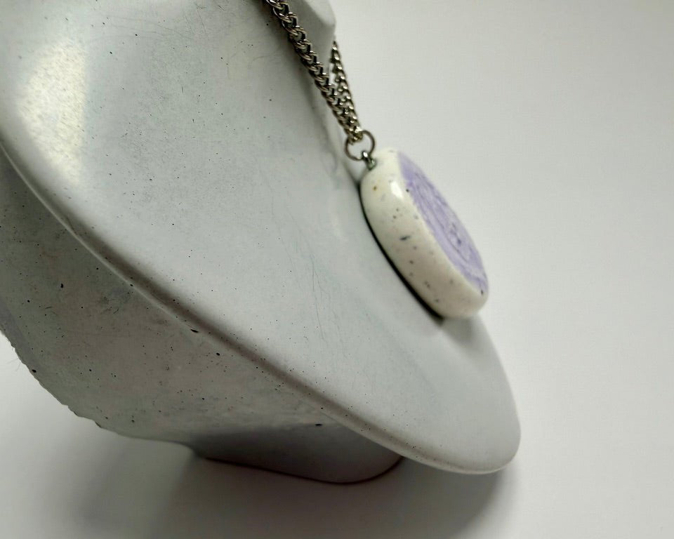 Purple Lacey Wildflower Pendant Necklace - Pearl Moon Creations