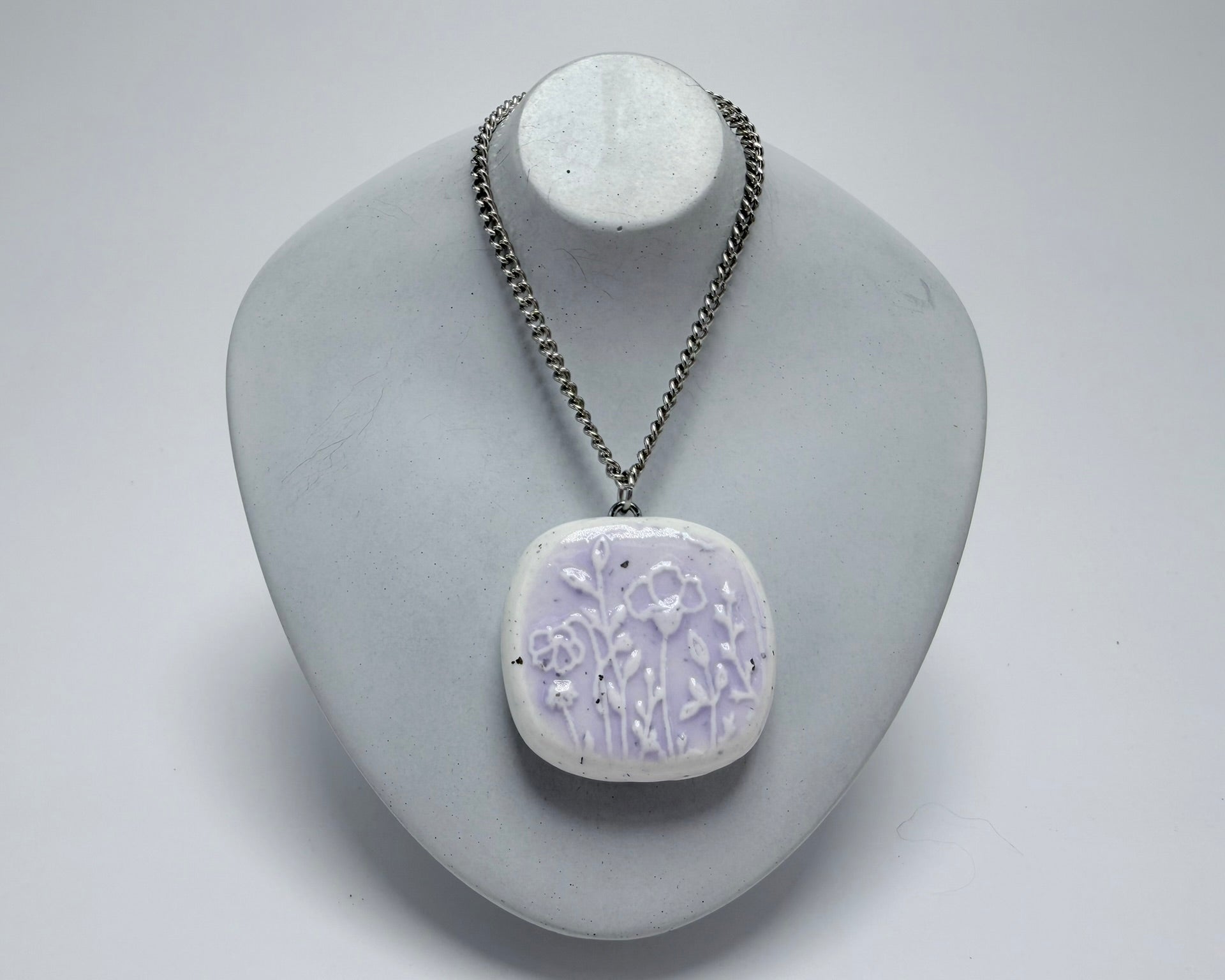 Purple Wildflower Pendant Necklace - Pearl Moon Creations