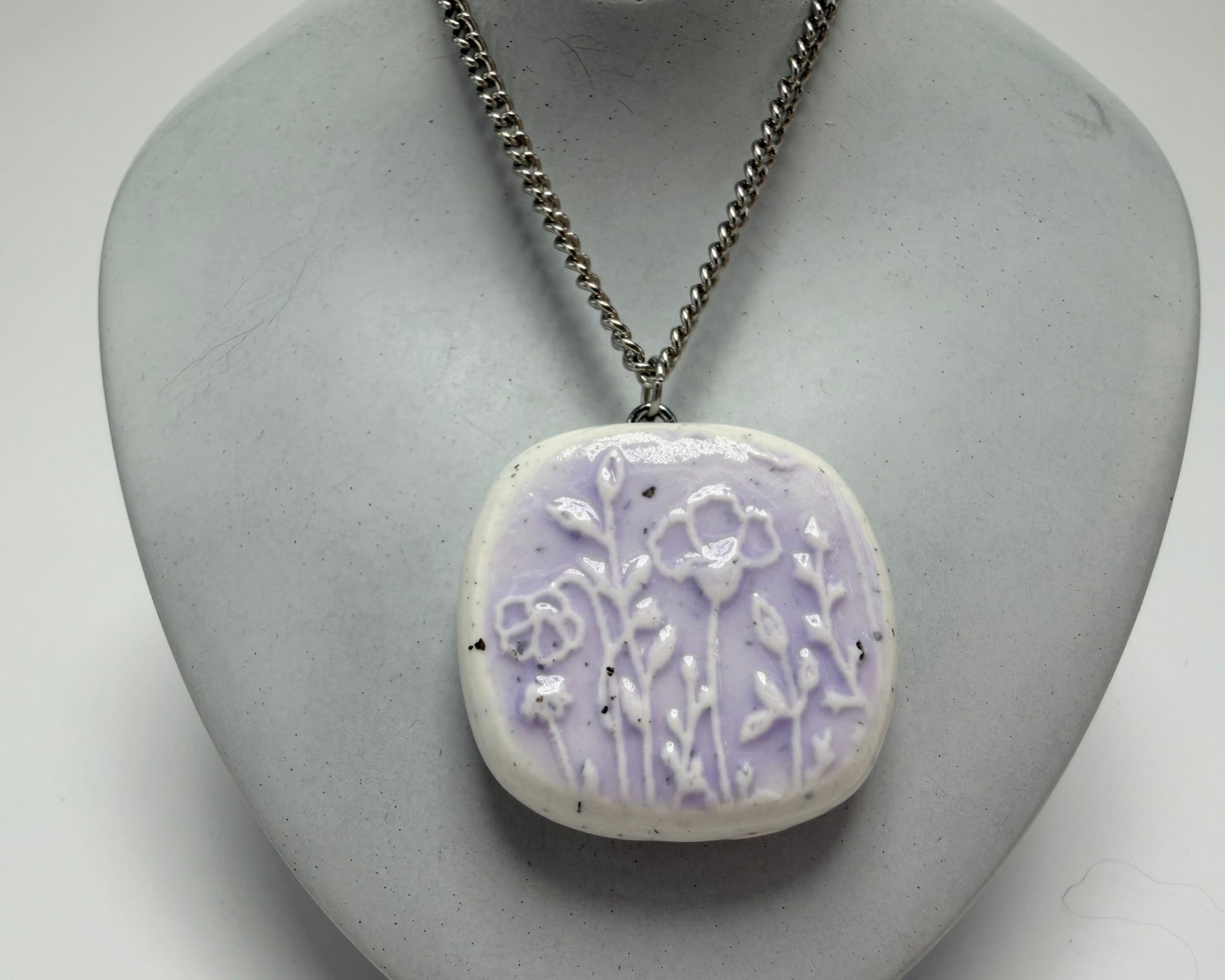 Purple Wildflower Pendant Necklace - Pearl Moon Creations