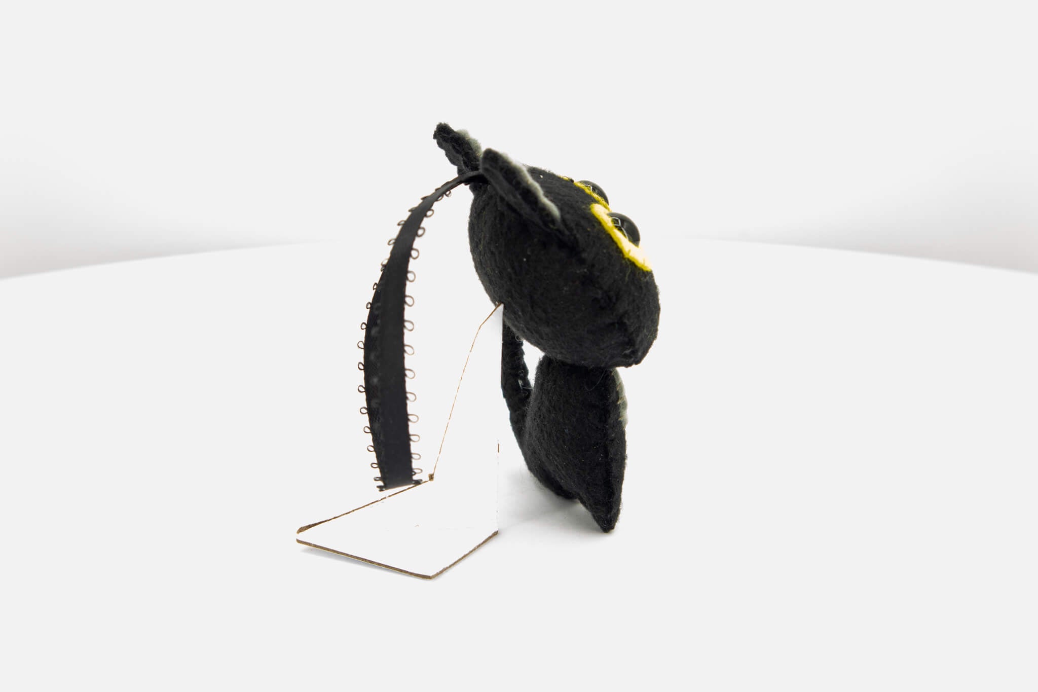 Quirky Felt Black Cat Ornament - Pearl Moon Creations
