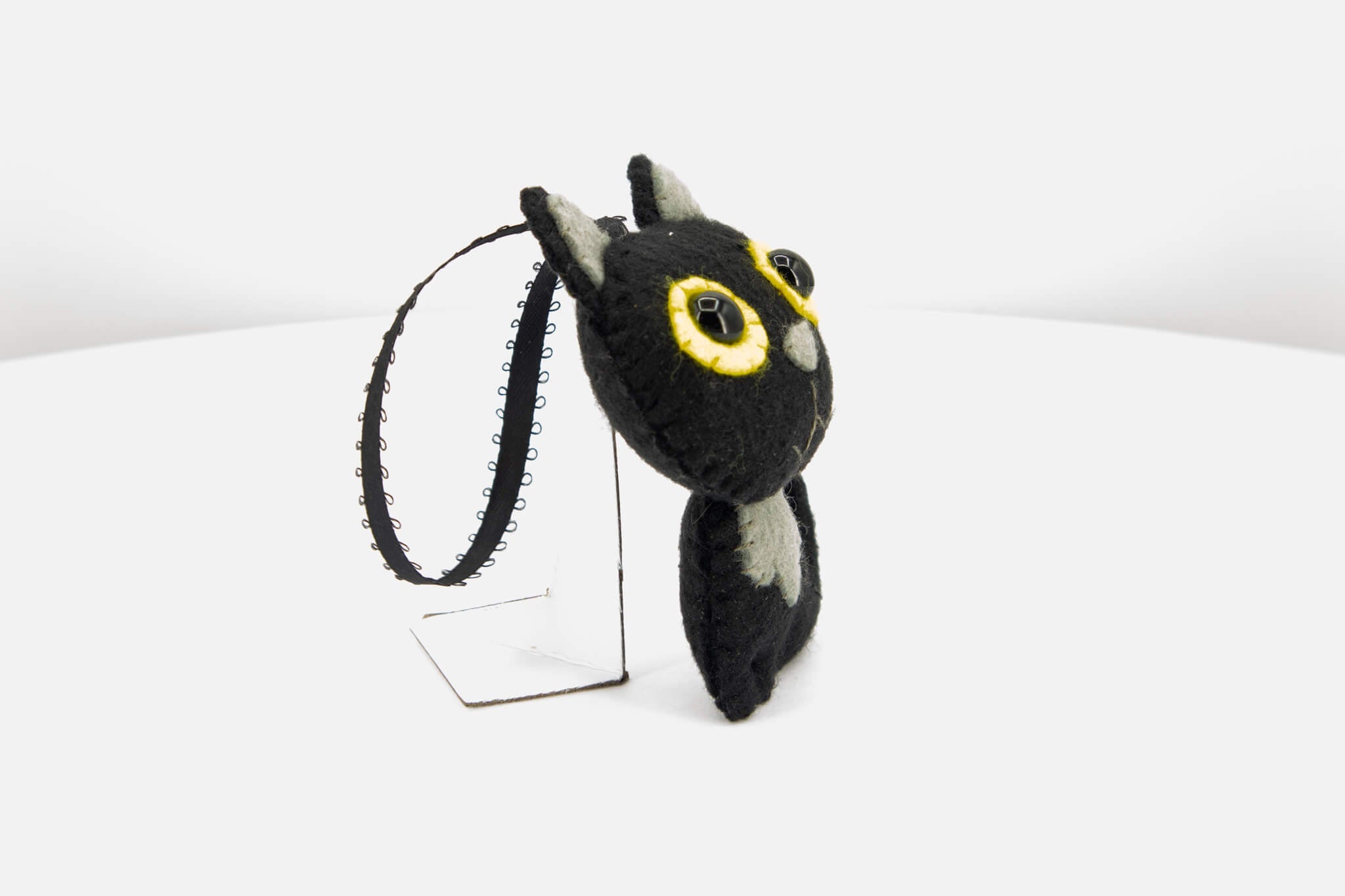 Quirky Felt Black Cat Ornament - Pearl Moon Creations