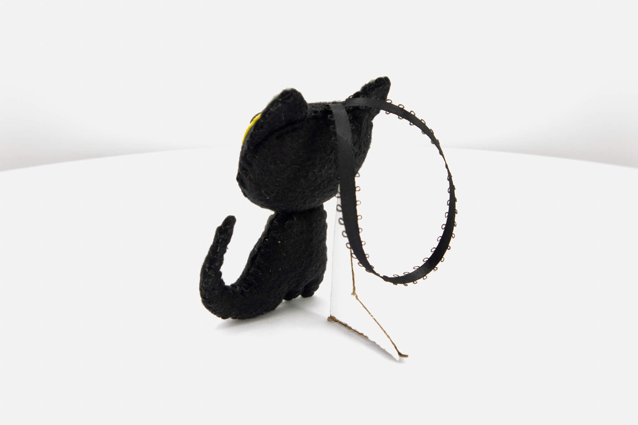 Quirky Felt Black Cat Ornament - Pearl Moon Creations