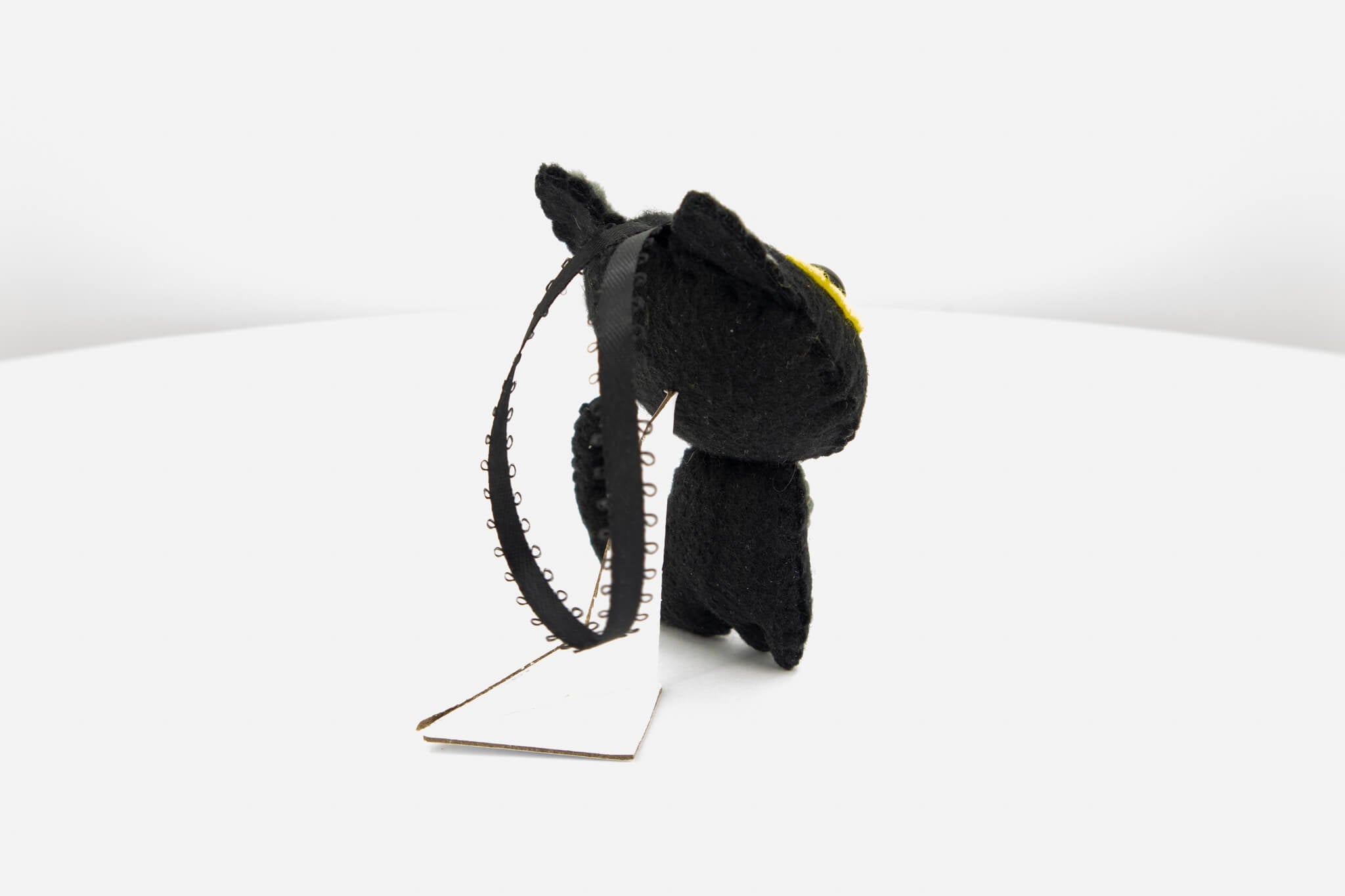 Quirky Felt Black Cat Ornament - Pearl Moon Creations