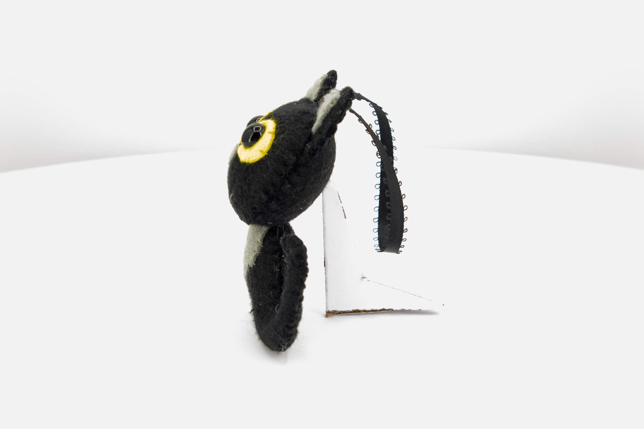 Quirky Felt Black Cat Ornament - Pearl Moon Creations