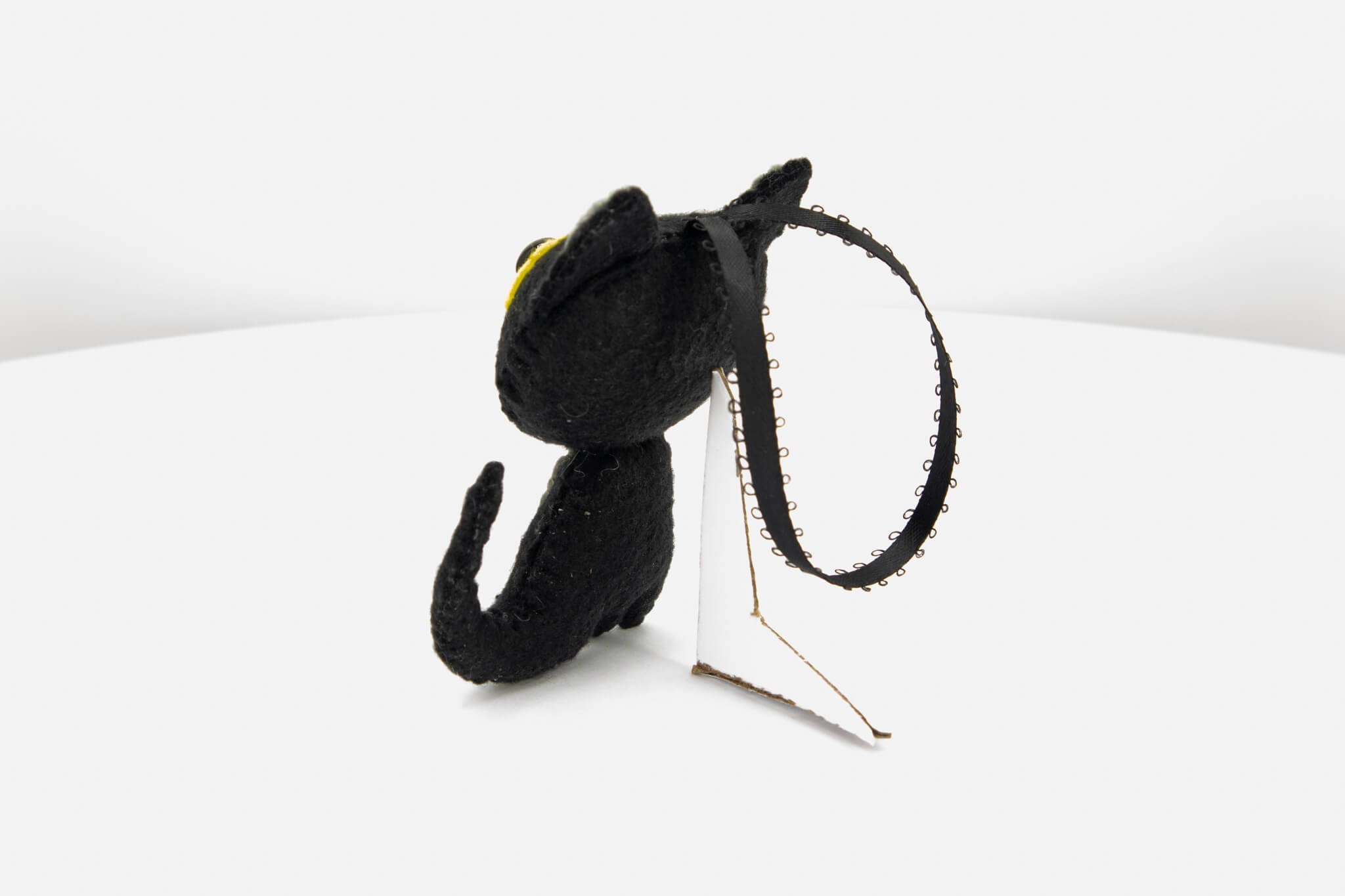 Quirky Felt Black Cat Ornament - Pearl Moon Creations