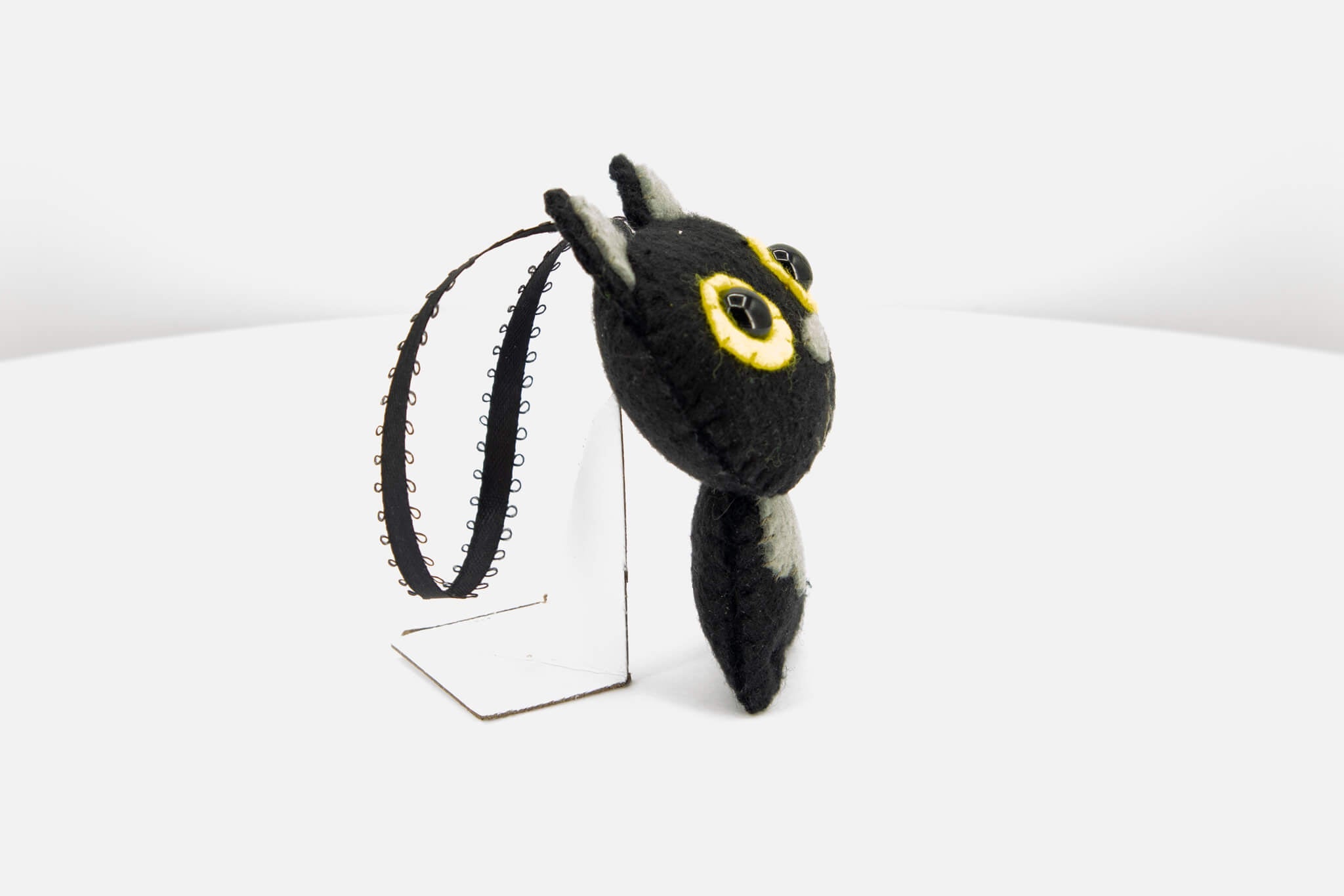 Quirky Felt Black Cat Ornament - Pearl Moon Creations