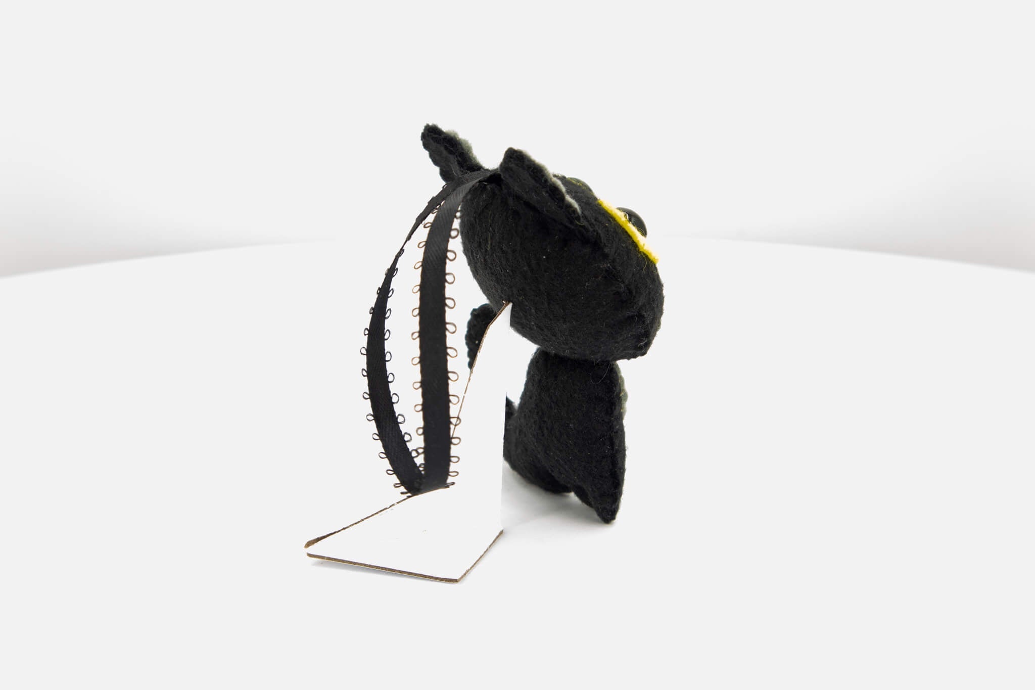 Quirky Felt Black Cat Ornament - Pearl Moon Creations