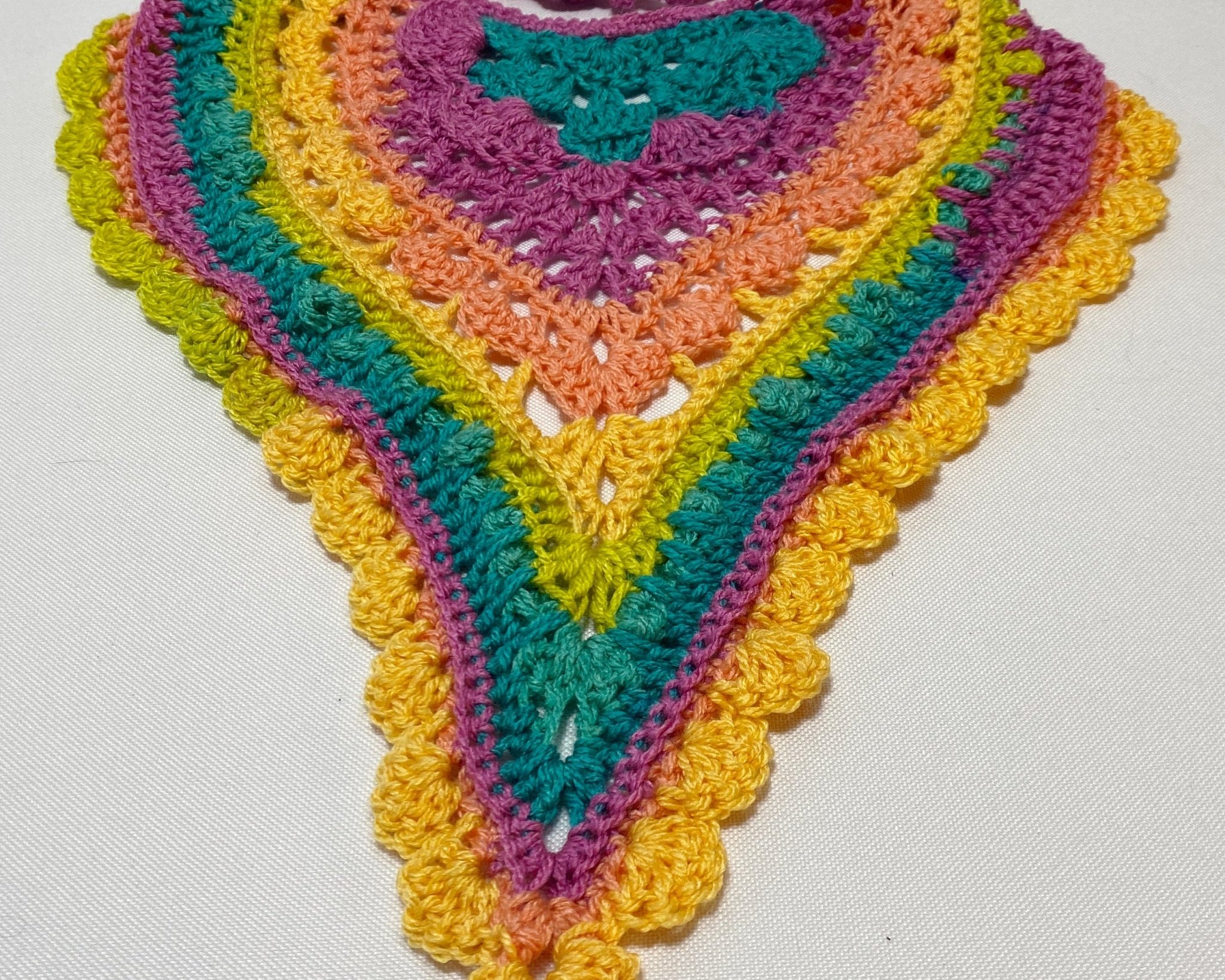 Rainbow Festival Crochet Bandana - Pearl Moon Creations