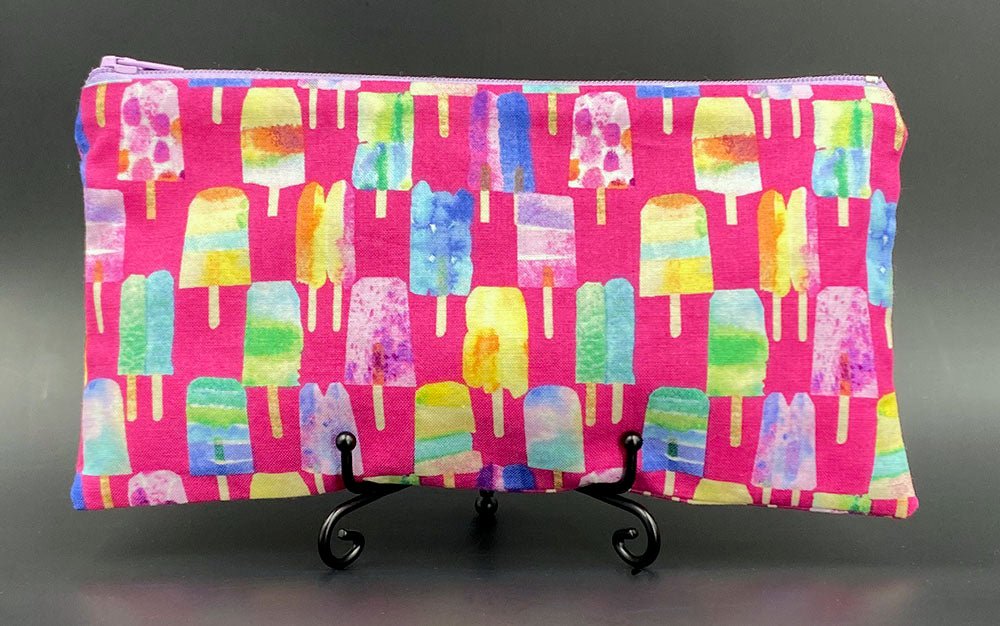 Rainbow Popsicle Zipper Pouch - Pearl Moon Creations