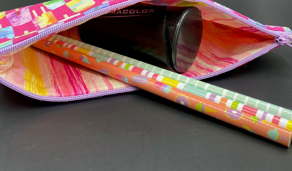Rainbow Popsicle Zipper Pouch - Pearl Moon Creations