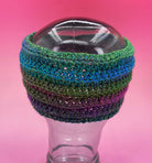Ribbed Dark Rainbow Ear Warmer - Pearl Moon Creations