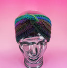 Ribbed Dark Rainbow Ear Warmer - Pearl Moon Creations