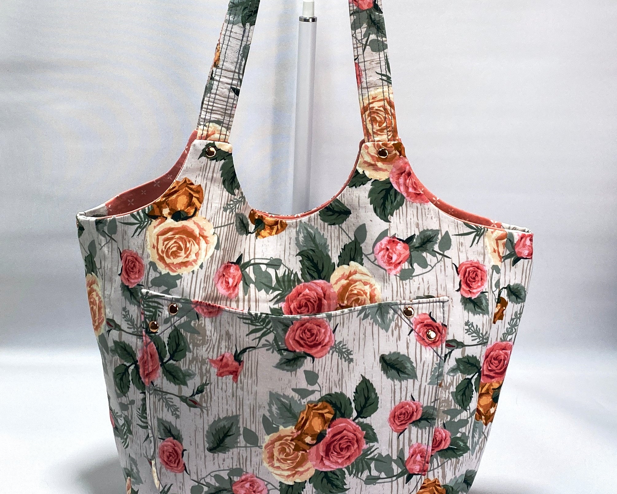 Rose Larkspur Tote - Pearl Moon Creations