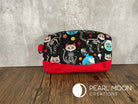 Skeleton Cat Clematis Wristlet Clutch - Pearl Moon Creations