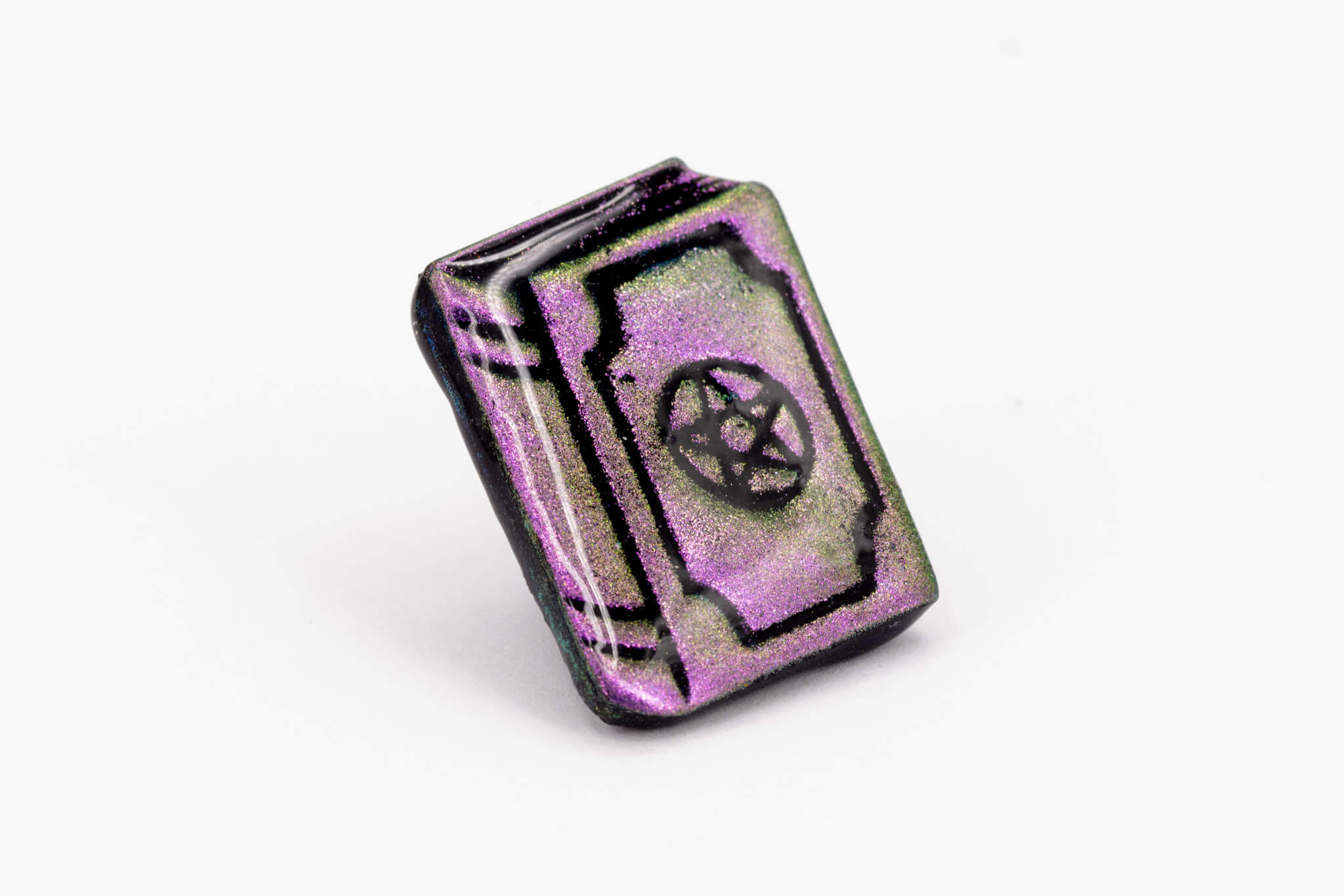 Spell Book Polymer Clay Pin - Pearl Moon Creations