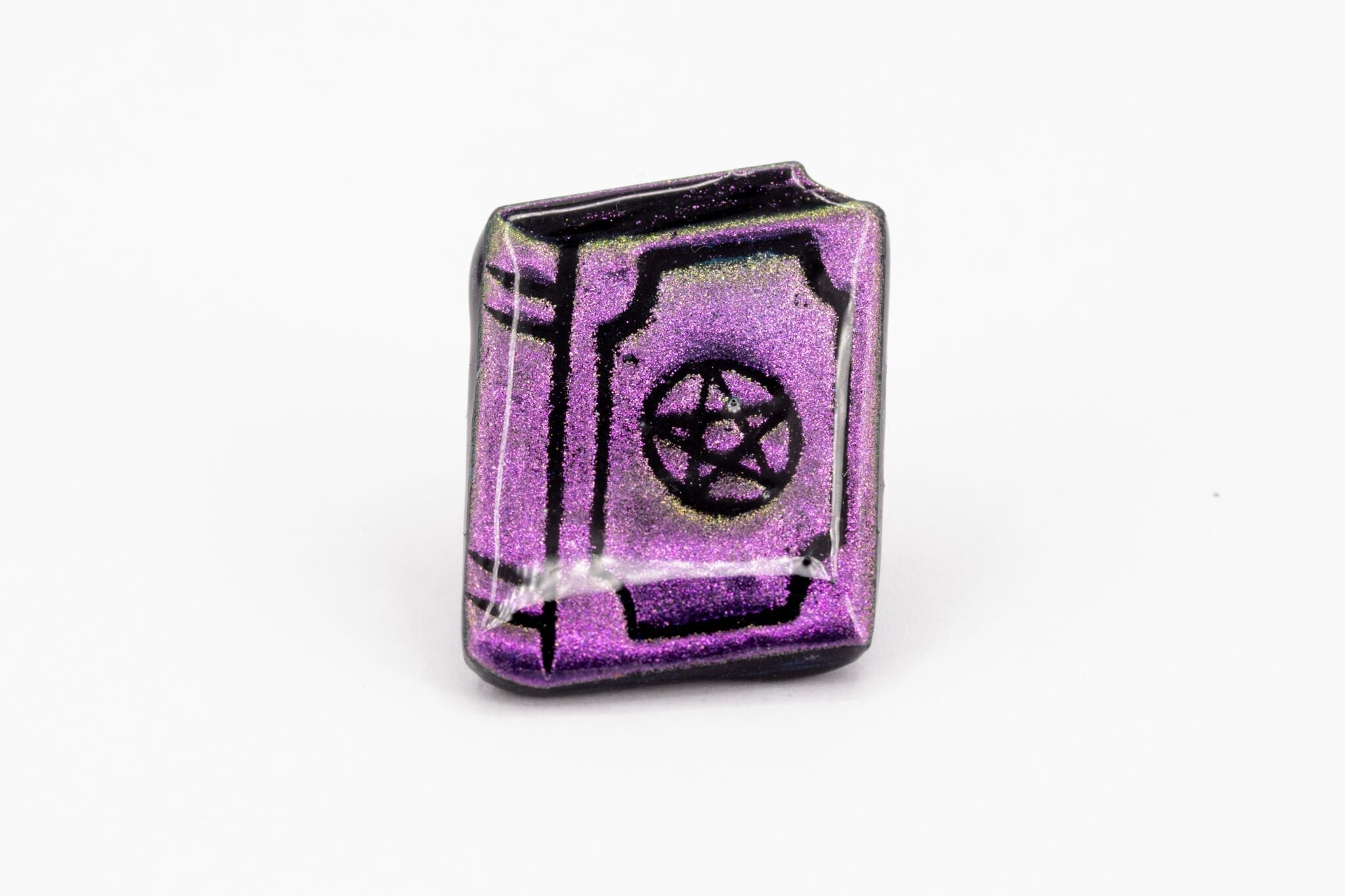 Spell Book Polymer Clay Pin - Pearl Moon Creations