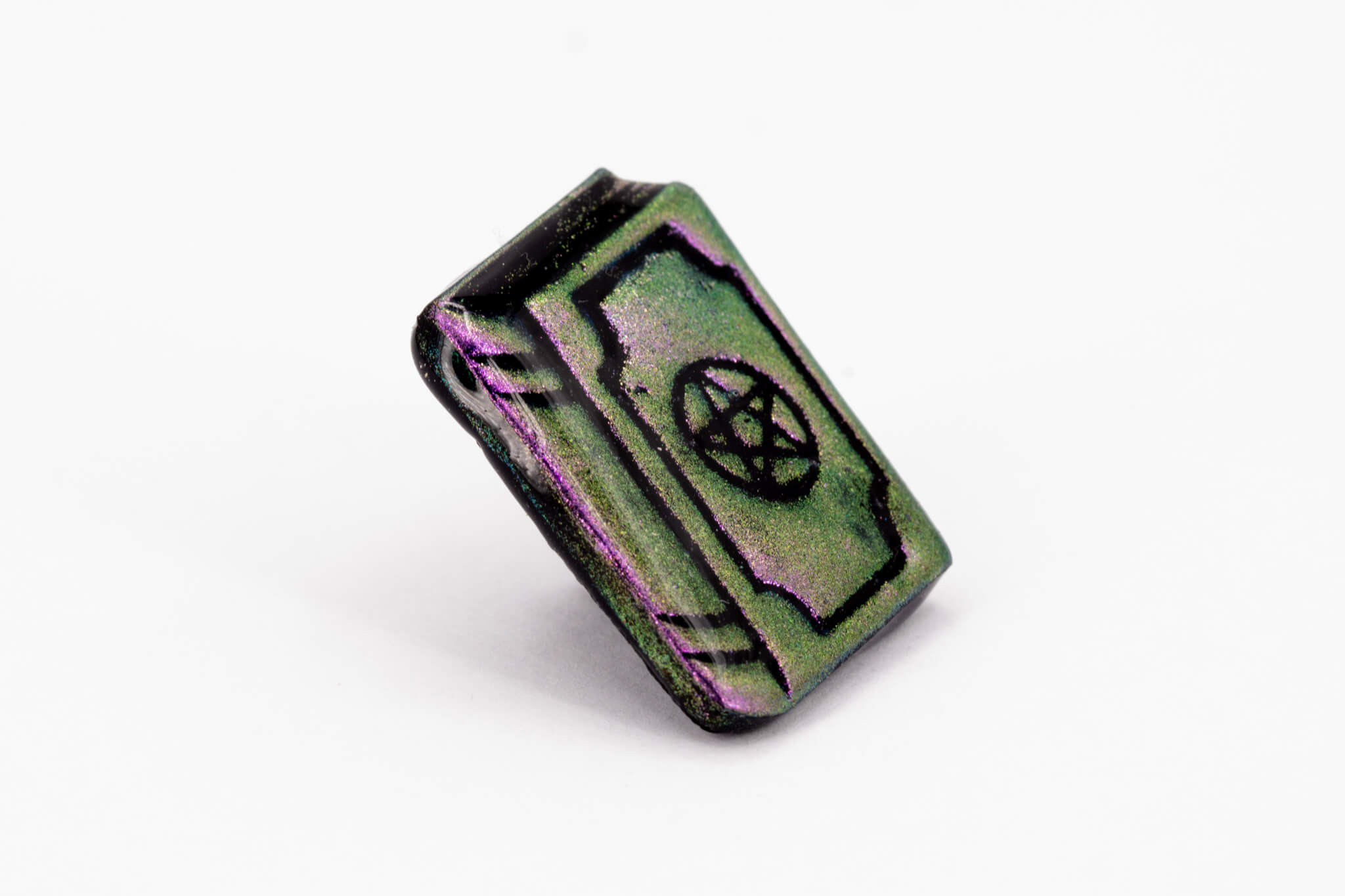 Spell Book Polymer Clay Pin - Pearl Moon Creations