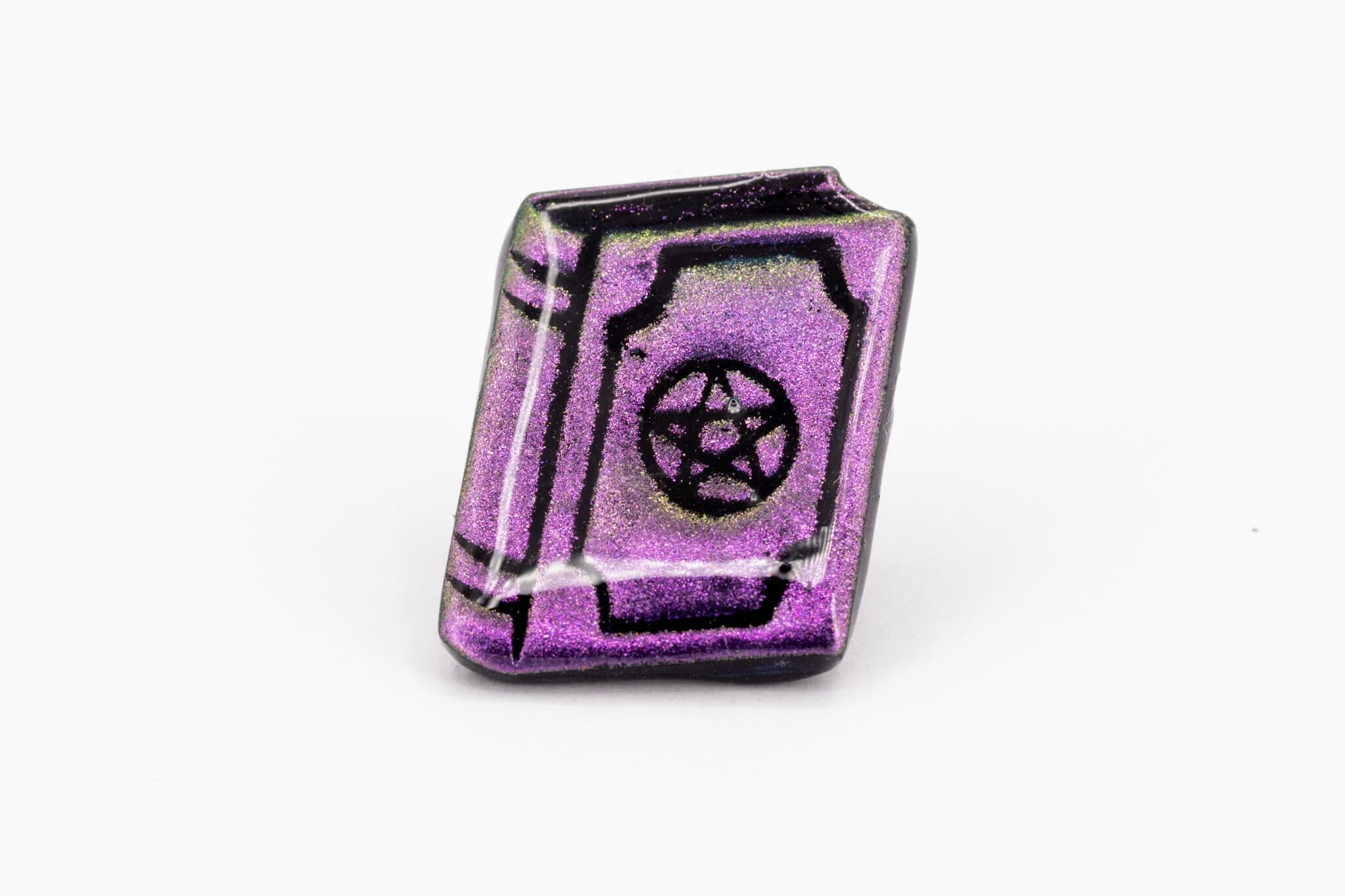 Spell Book Polymer Clay Pin - Pearl Moon Creations