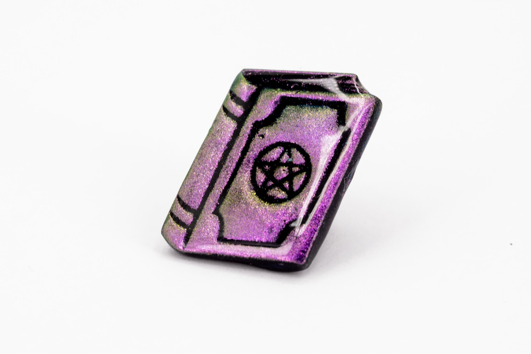 Spell Book Polymer Clay Pin - Pearl Moon Creations