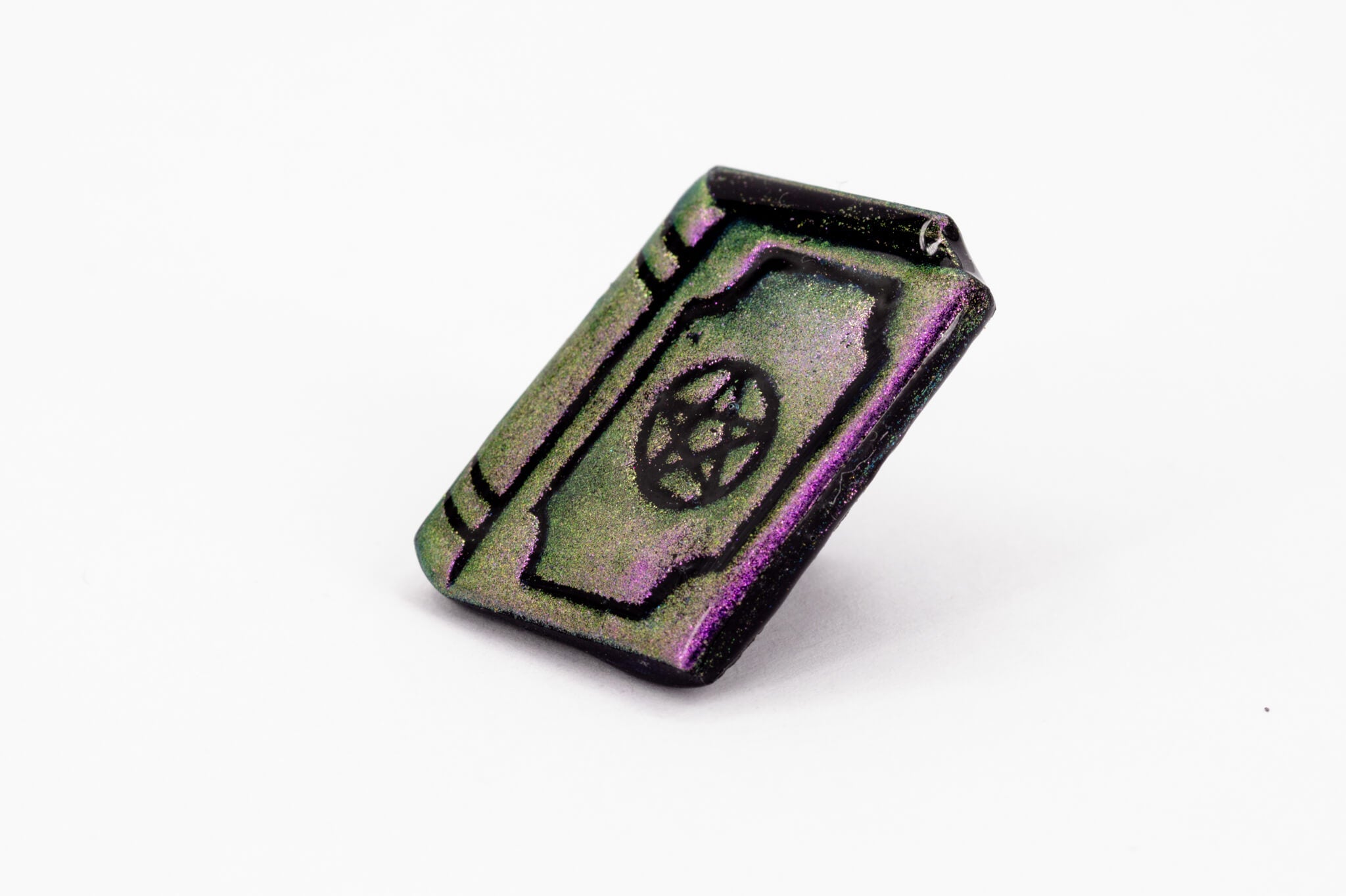 Spell Book Polymer Clay Pin - Pearl Moon Creations