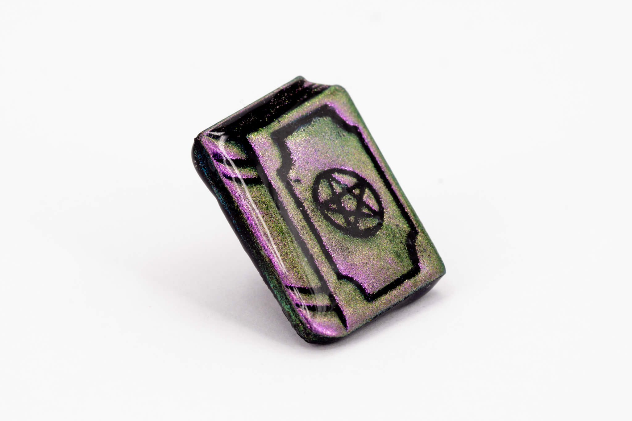 Spell Book Polymer Clay Pin - Pearl Moon Creations