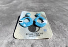 Stonewashed Blue Clay Dangle Earrings - Pearl Moon Creations