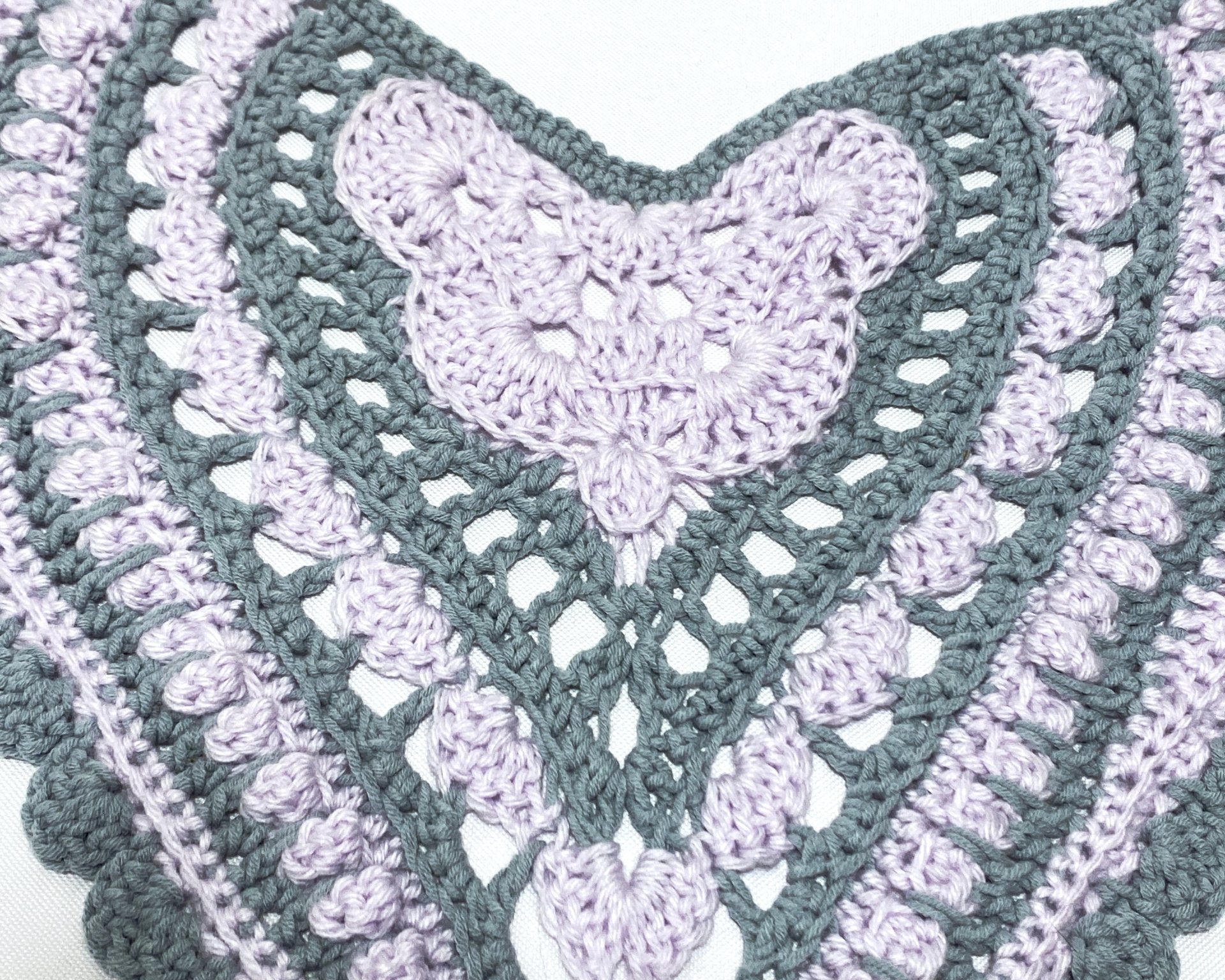 Wanderlust Crochet Bandana Purple and Gray - Pearl Moon Creations