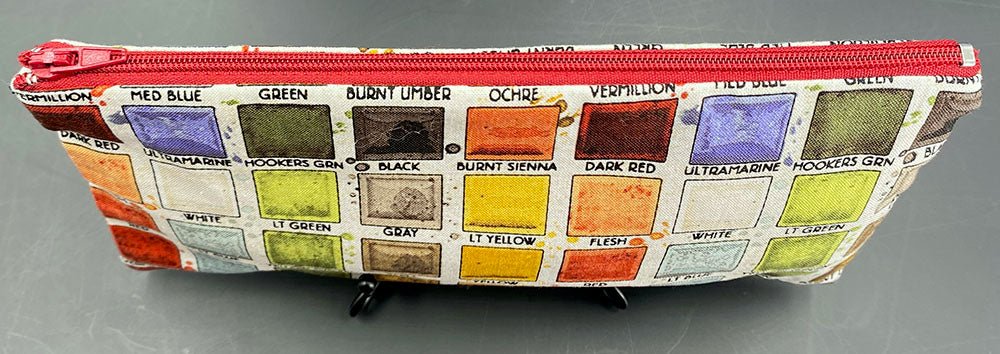 Watercolor pan Zipper Pouch - Pearl Moon Creations