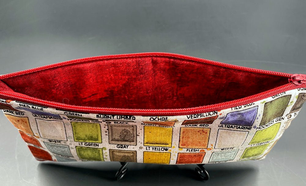 Watercolor pan Zipper Pouch - Pearl Moon Creations