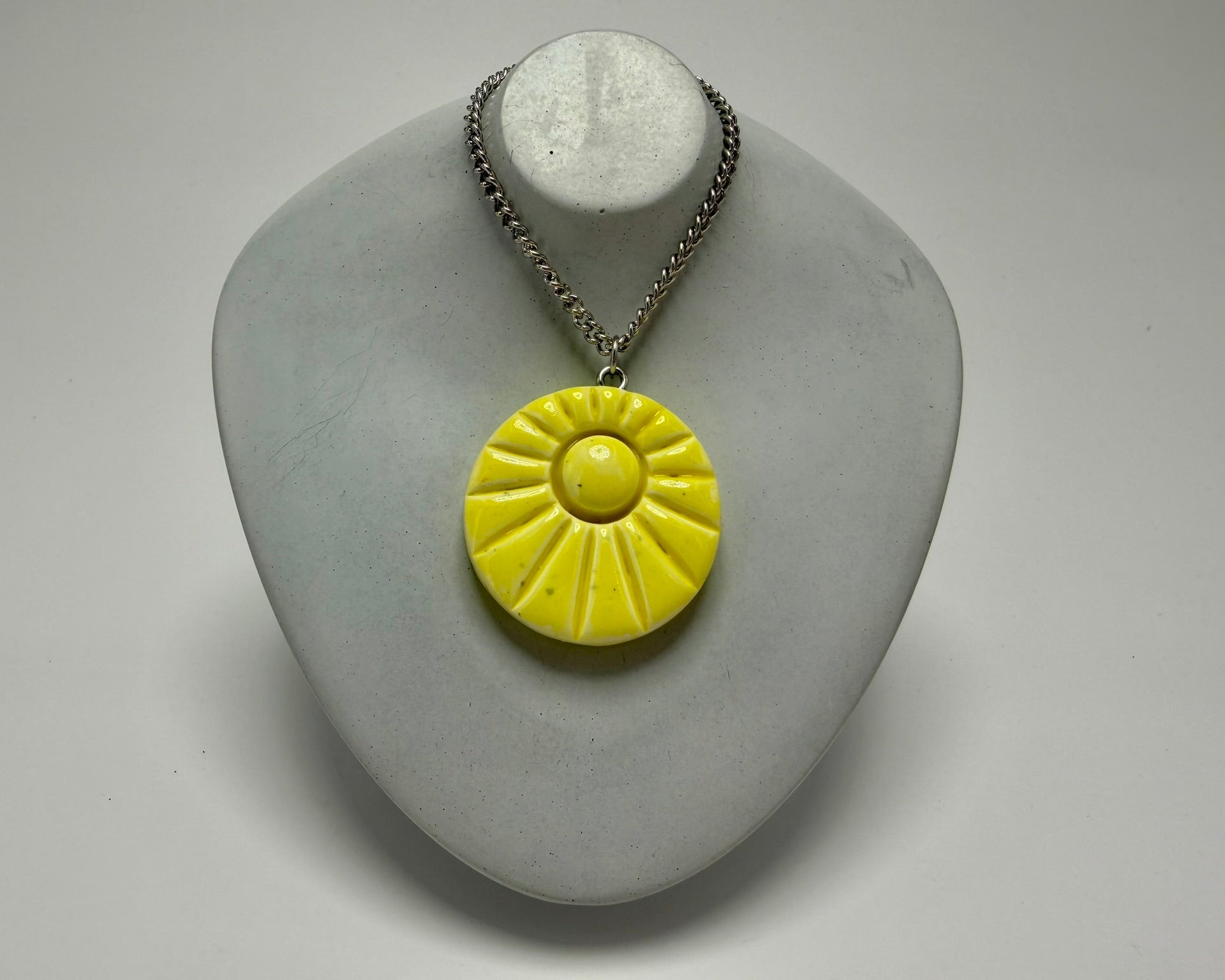 Yellow Sun Pendant Necklace - Pearl Moon Creations