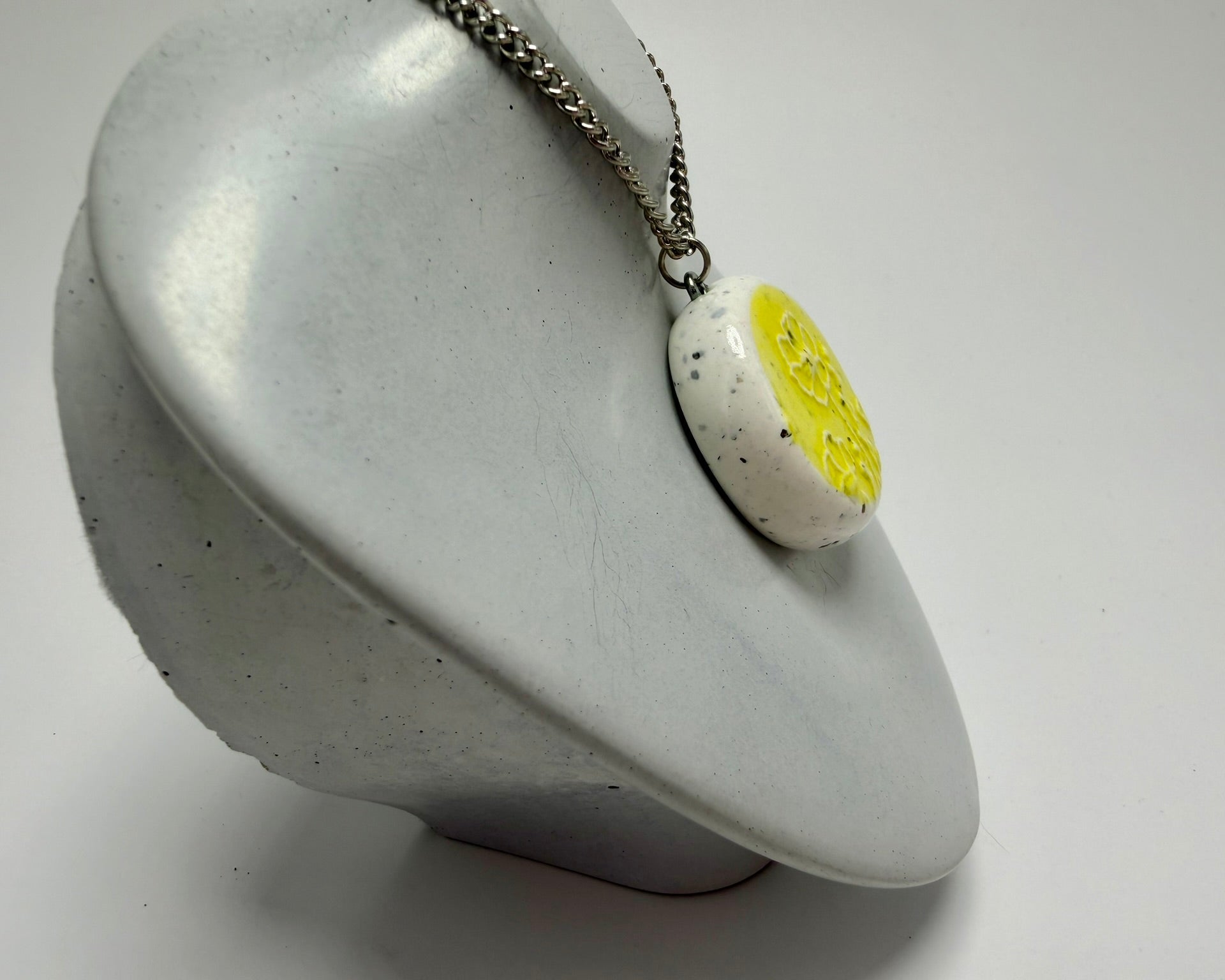 Yellow Wildflower Pendant Necklace - Pearl Moon Creations