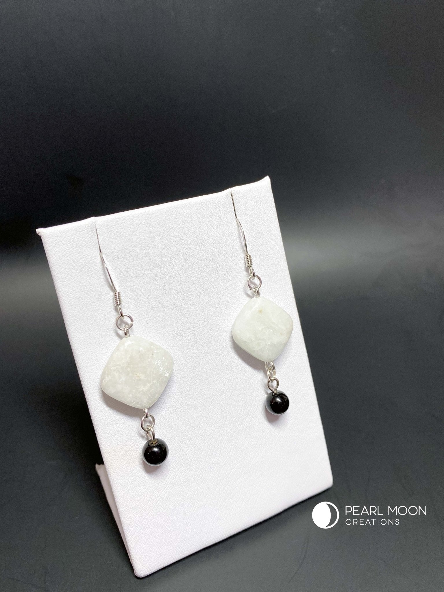 Amazonite Dangle Earrings - Pearl Moon Creations