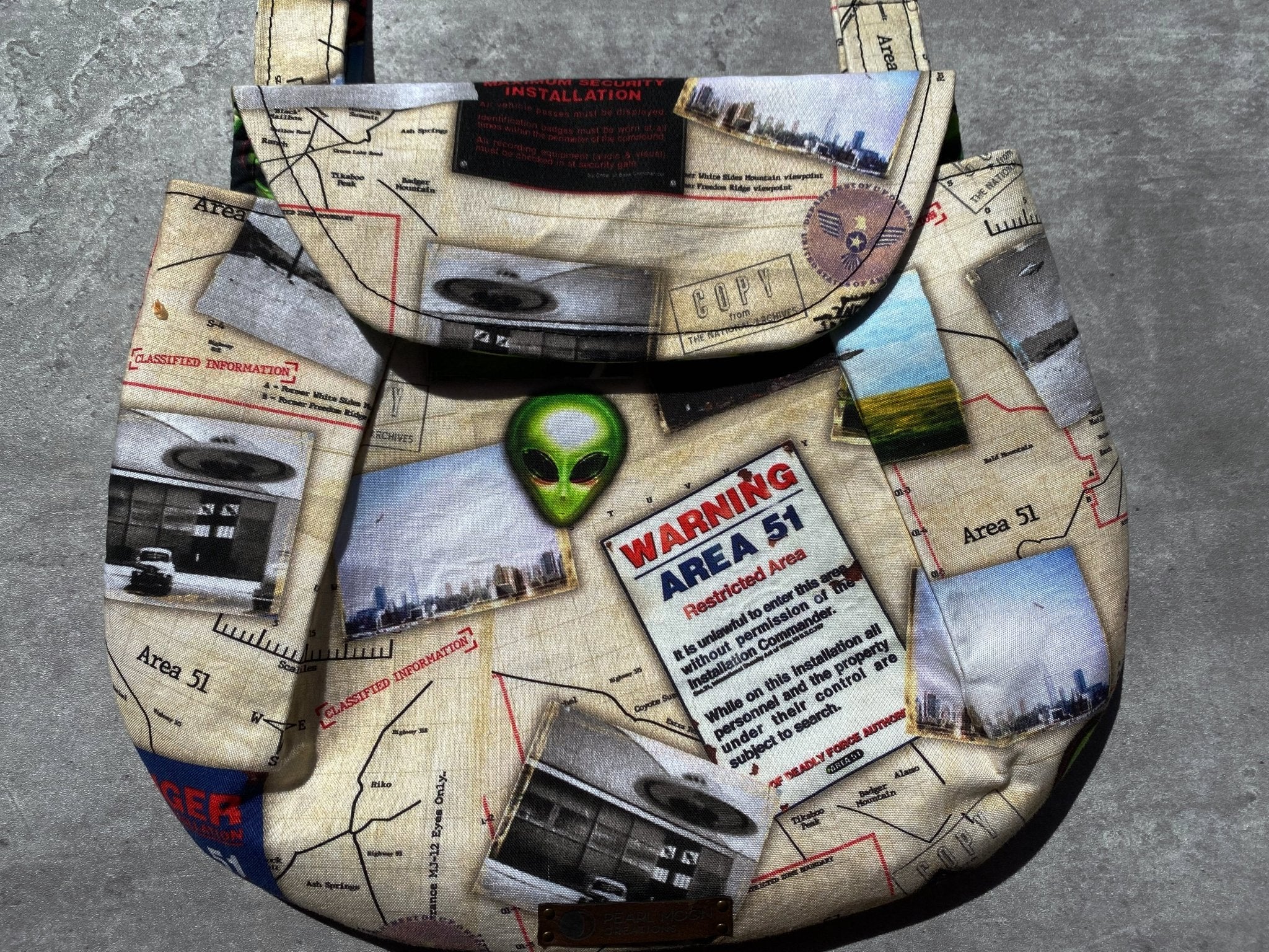 Area 51 Alien Cross Body Bag - Pearl Moon Creations