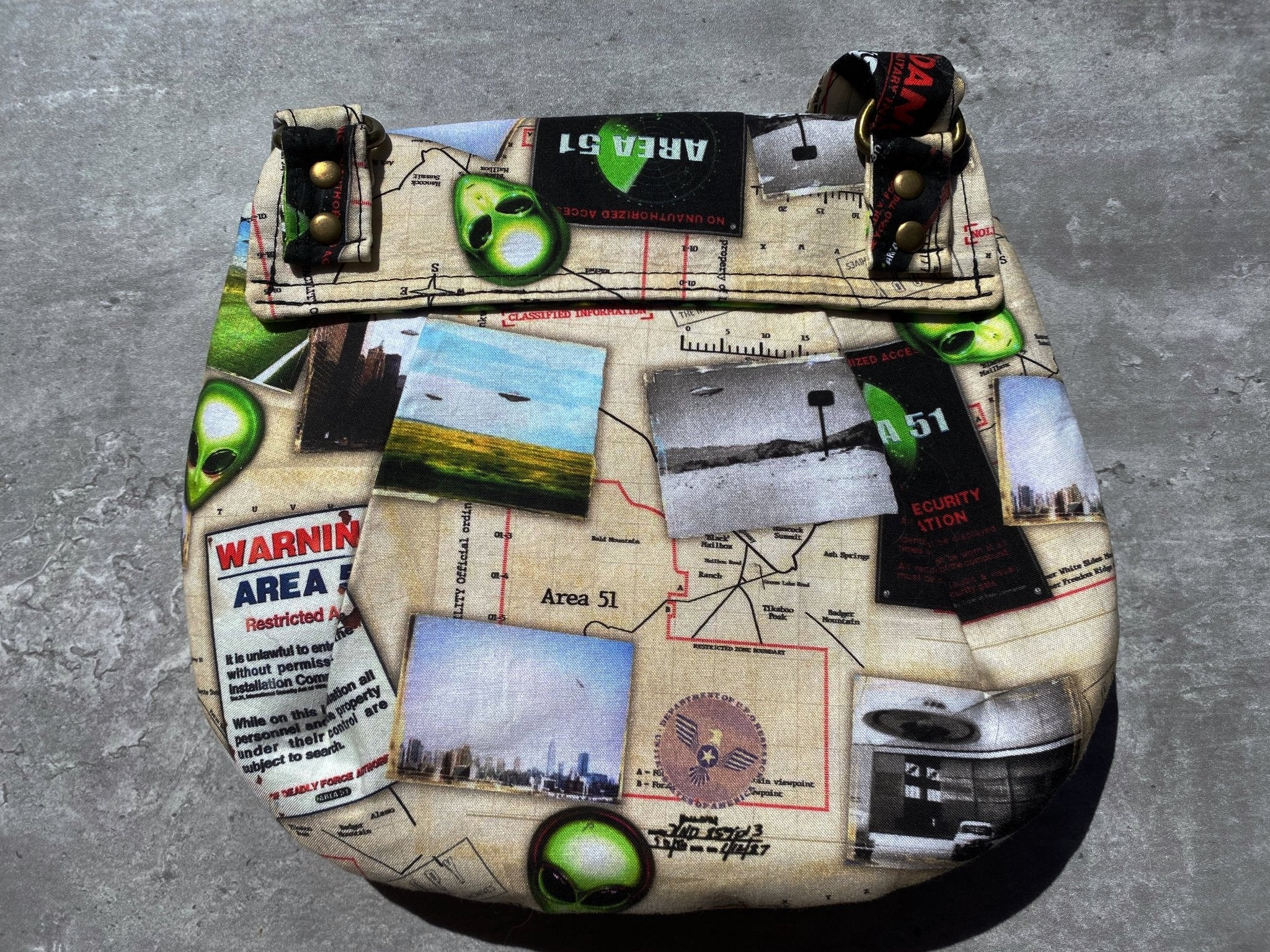 Area 51 Alien Cross Body Bag - Pearl Moon Creations
