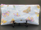 Blue Butterfly Zipper Pouch - Pearl Moon Creations