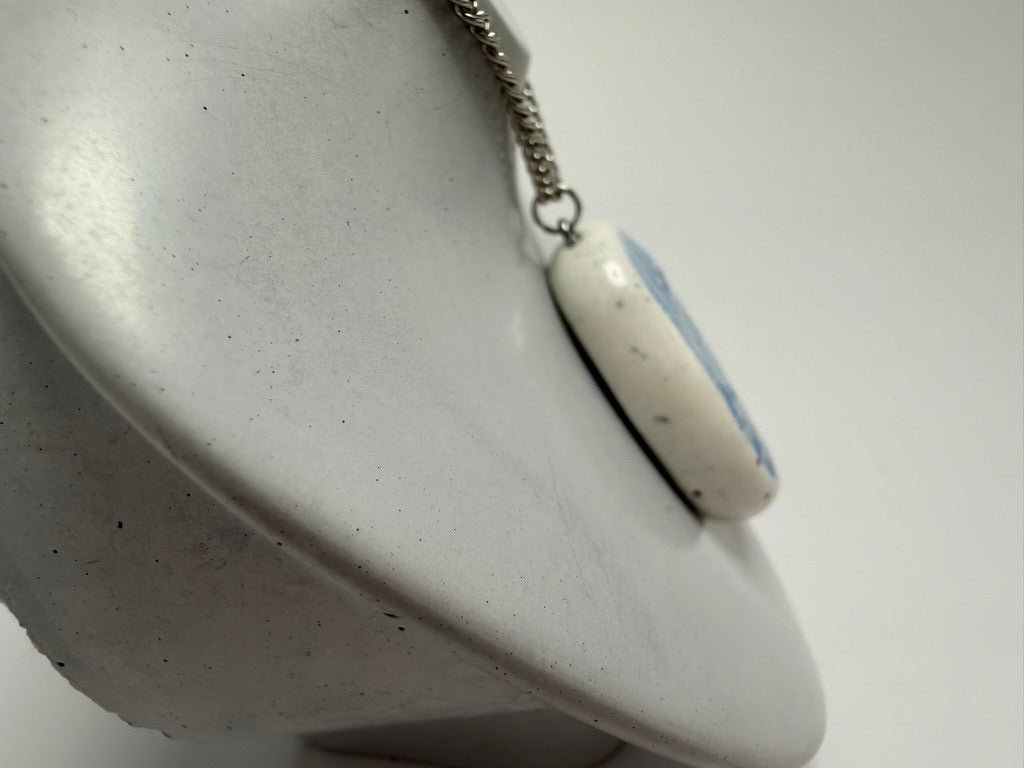 Blue Lacey Wildflower Pendant Necklace - Pearl Moon Creations
