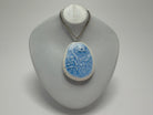 Blue Lacey Wildflower Pendant Necklace - Pearl Moon Creations