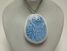 Blue Lacey Wildflower Pendant Necklace - Pearl Moon Creations