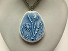 Blue Wildflower Pendant Necklace - Pearl Moon Creations