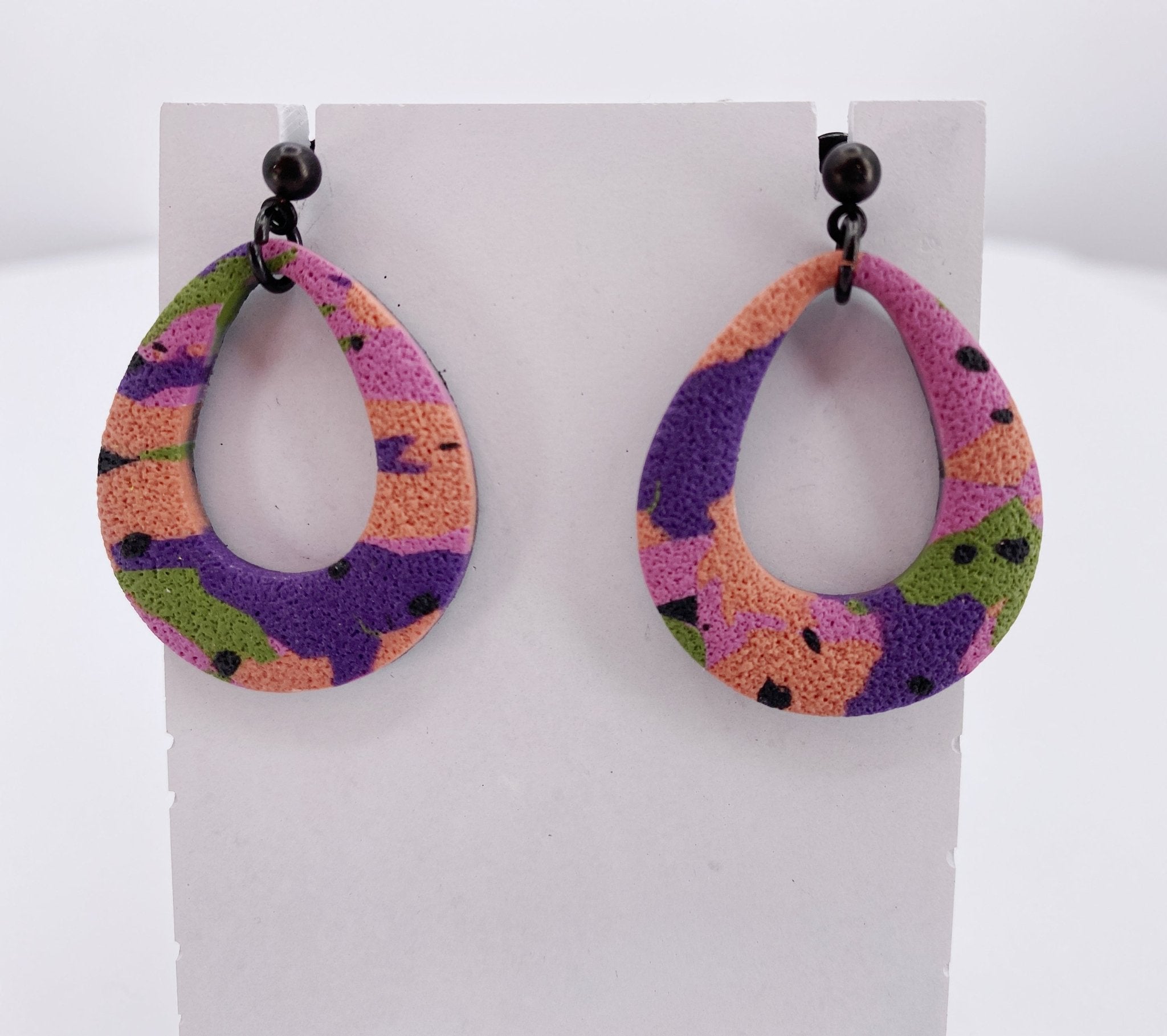 Bohemian Echo 2 Teardrop on Ball Stud Earring - Pearl Moon Creations