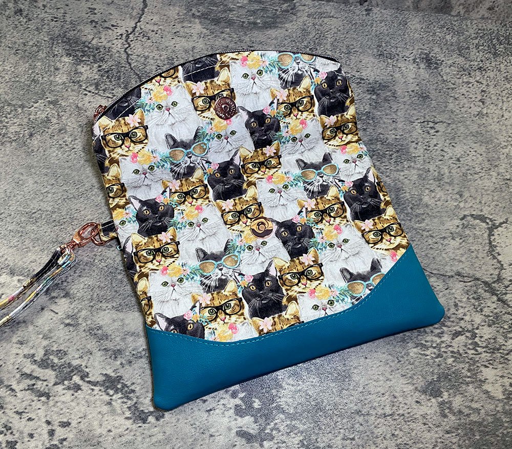 Cats in Glasses Clutch - Pearl Moon Creations