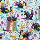 Cats in Paint Fabric - Pearl Moon Creations